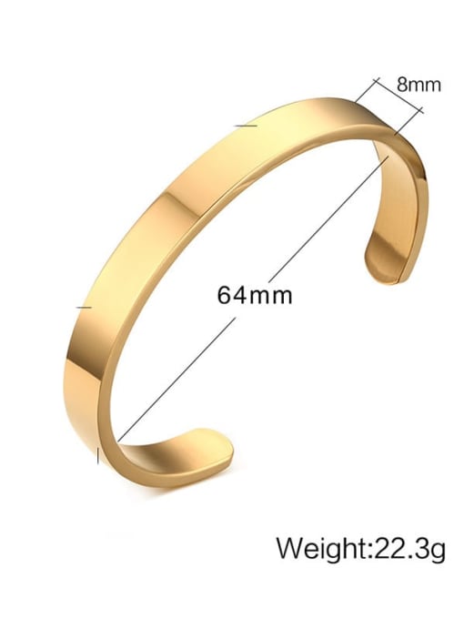 8mm diameter: 64cm Titanium Geometric Minimalist Bracelet