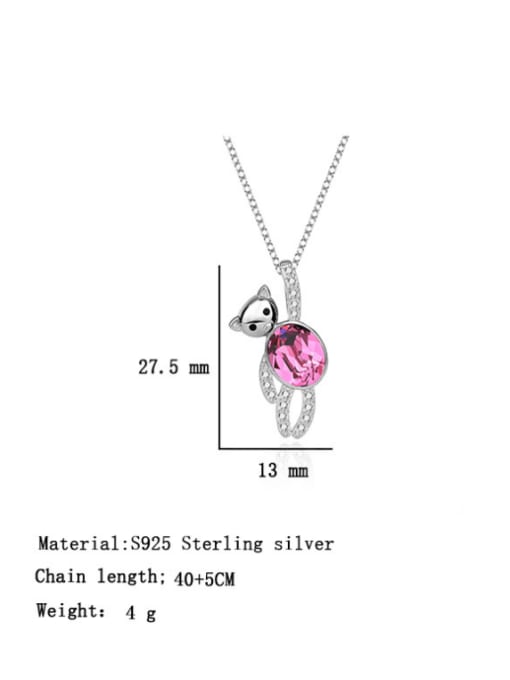 BC-Swarovski Elements 925 Sterling Silver Austrian Crystal Bear Classic Necklace 3