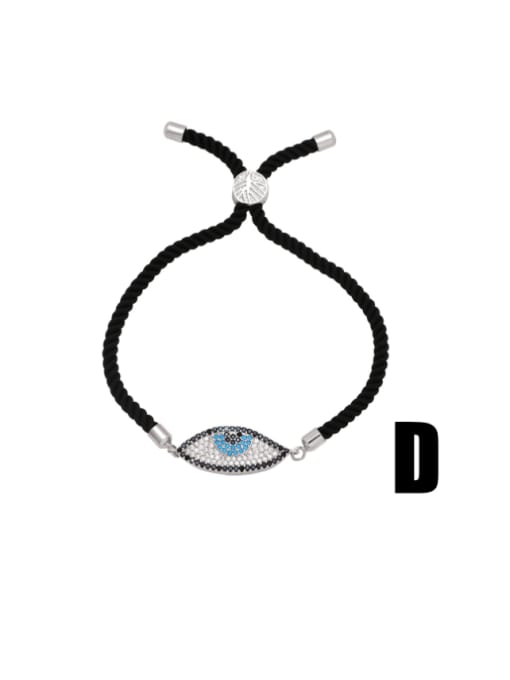 CC Brass Cubic Zirconia Evil Eye Hip Hop Adjustable Bracelet 4