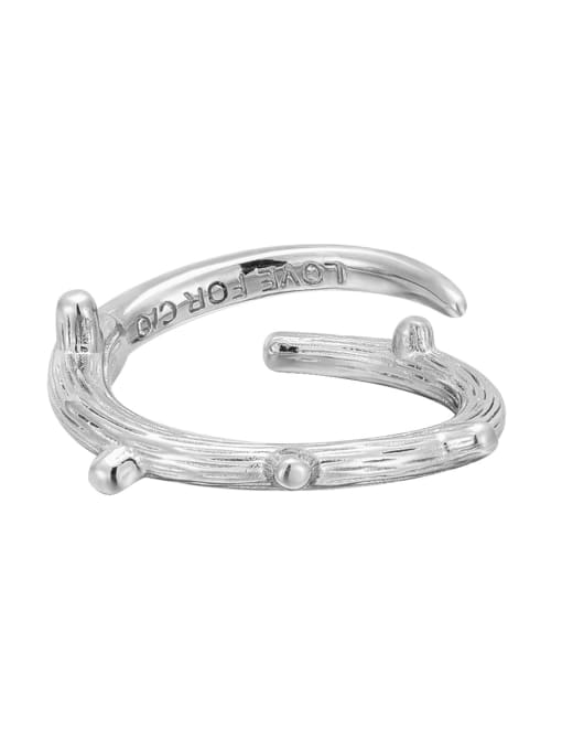 Silver Branch Ring 925 Sterling Silver Irregular Minimalist Band Ring