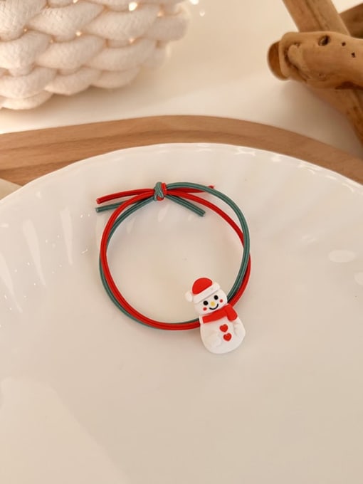J Love snowman Acrylic Minimalist Christmas Seris Multi Color Hair Rope