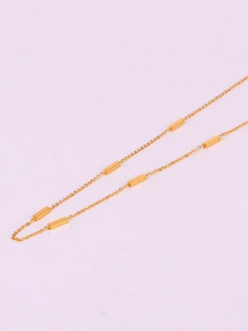 A TEEM Titanium  Smooth Geometric Minimalist chain Necklace 4