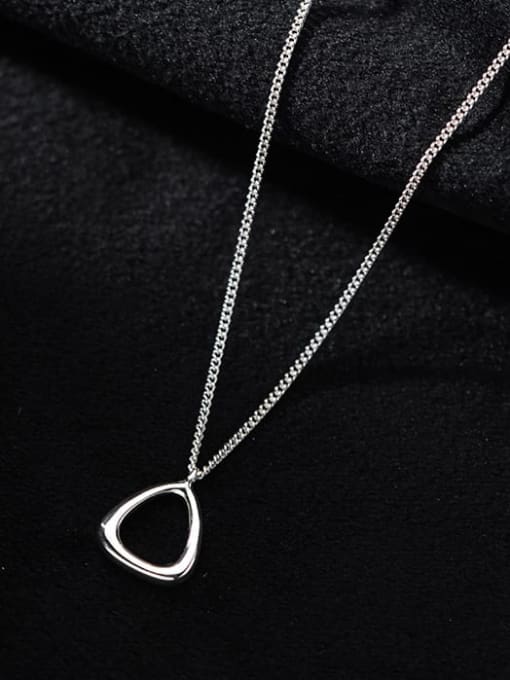 Rosh 925 Sterling Silver Triangle Minimalist Necklace 2