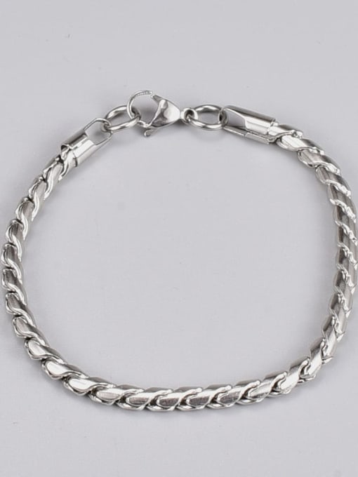 A TEEM Titanium Steel Irregular Vintage Link Bracelet 2
