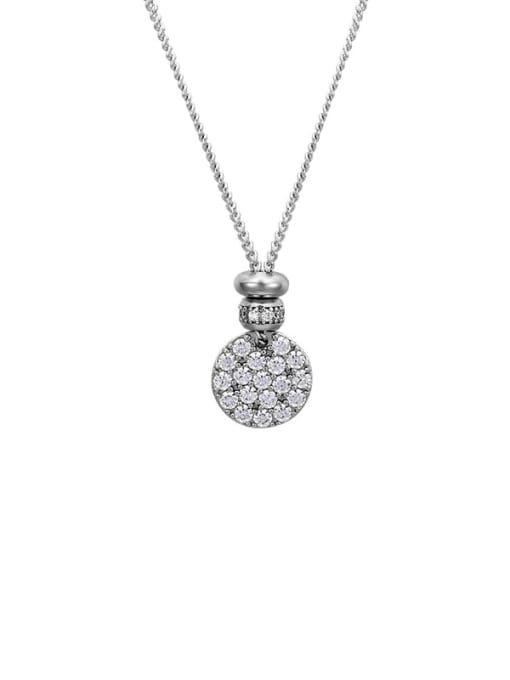 XP Alloy Cubic Zirconia Round Dainty Necklace