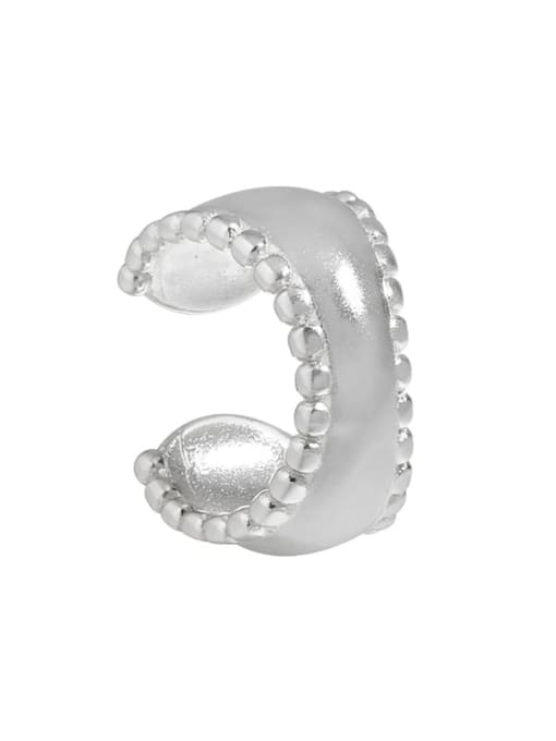 silvery(Single) 925 Sterling Silver Geometric Minimalist Single Earring