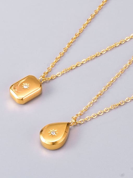 A TEEM Titanium Water Drop Minimalist pendant  Necklace