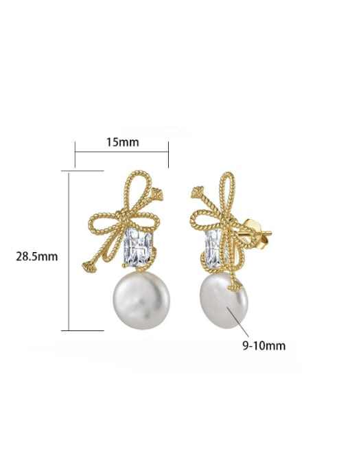 Button b 9-10mm, weight: 4.34g 925 Sterling Silver Freshwater Pearl Irregular Vintage Drop Earring