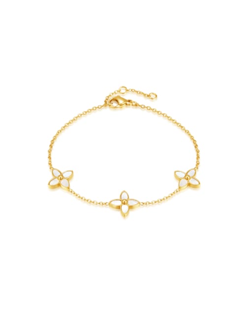 Open Sky Titanium Steel Shell Butterfly Minimalist Link Bracelet 0