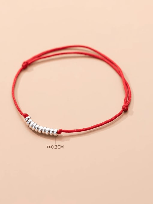 Rosh 925 Sterling Silver Geometric Minimalist Handmade Weave Bracelet 2