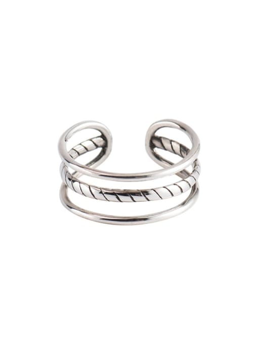 XBOX 925 Sterling Silver Geometric Vintage Stackable Ring