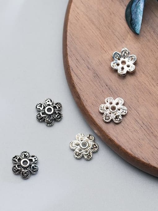 FAN 925 Sterling Silver With Vintage  Bead Caps Diy Jewelry Accessories 2