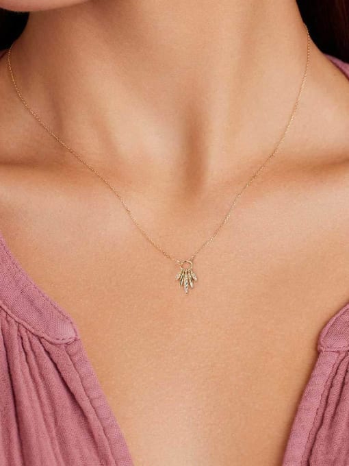 RINNTIN 925 Sterling Silver Cubic Zirconia Geometric Dainty Necklace 1