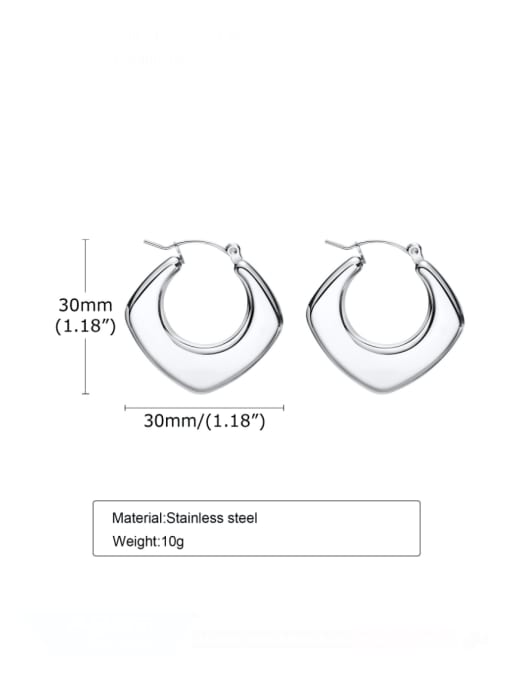 EH 274 Stainless steel Geometric Minimalist Huggie Earring