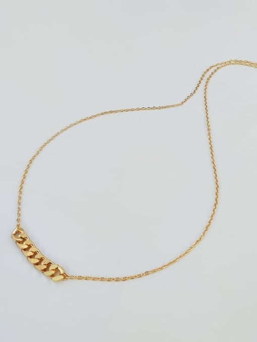 18K gold 925 Sterling Silver Geometric Minimalist Necklace
