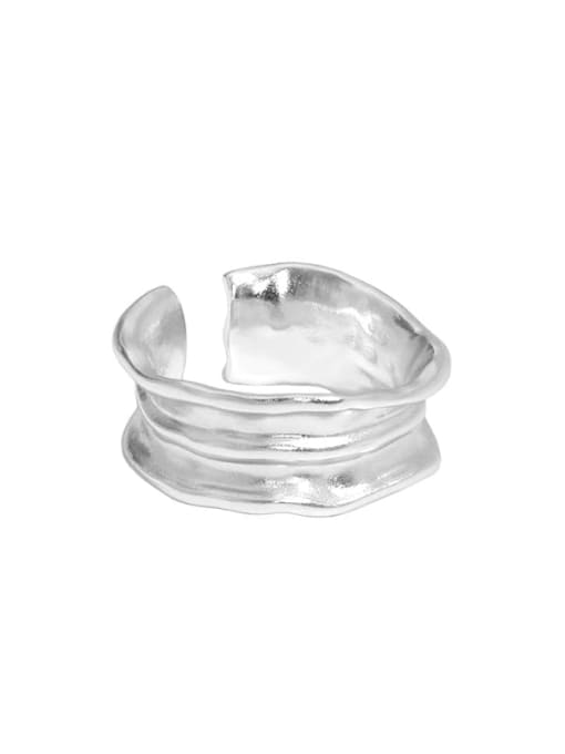 silver 925 Sterling Silver Irregular Vintage Band Ring