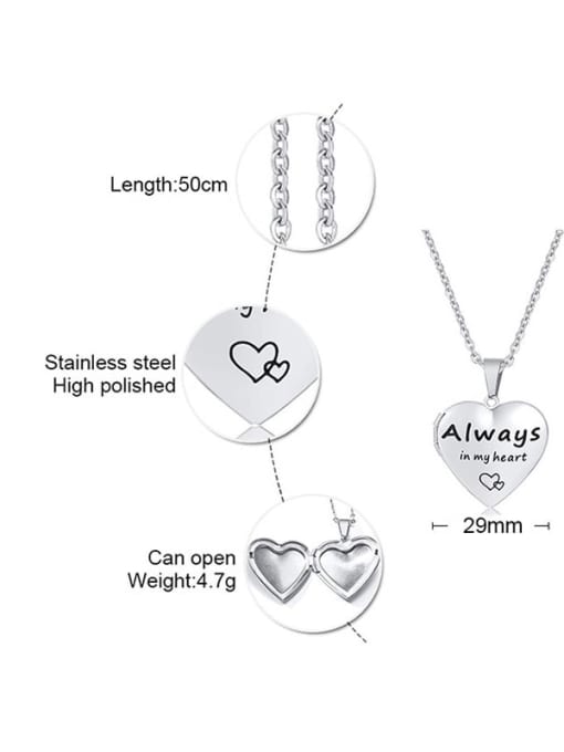 Style 4 (including chain 50cm) Titanium Steel Heart Minimalist Necklace