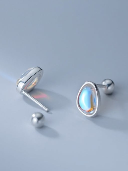 Rosh 925 Sterling Silver Opal Water Drop Minimalist Stud Earring 0