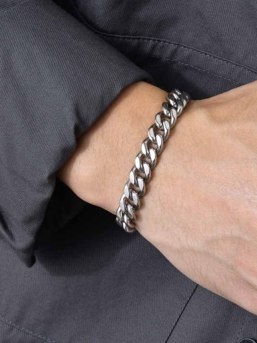 CONG Stainless steel Irregular Hip Hop Geometric  Chain Link Bracelet 1