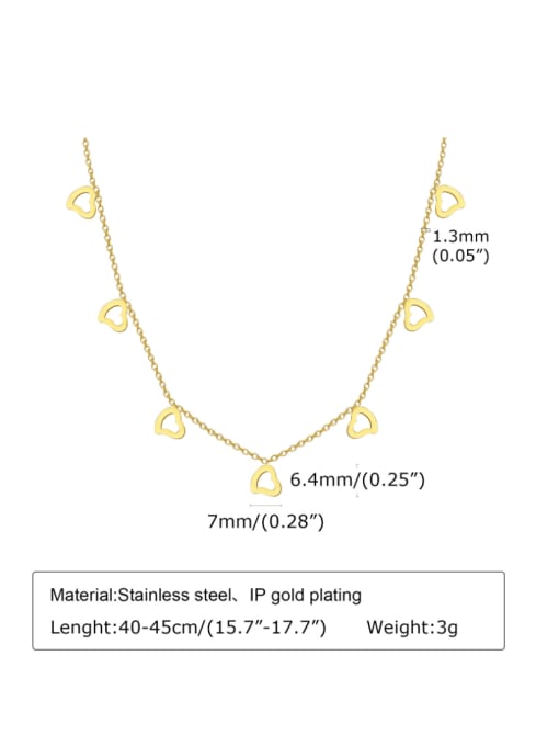 NC 1352G Titanium Steel Letter Minimalist Necklace