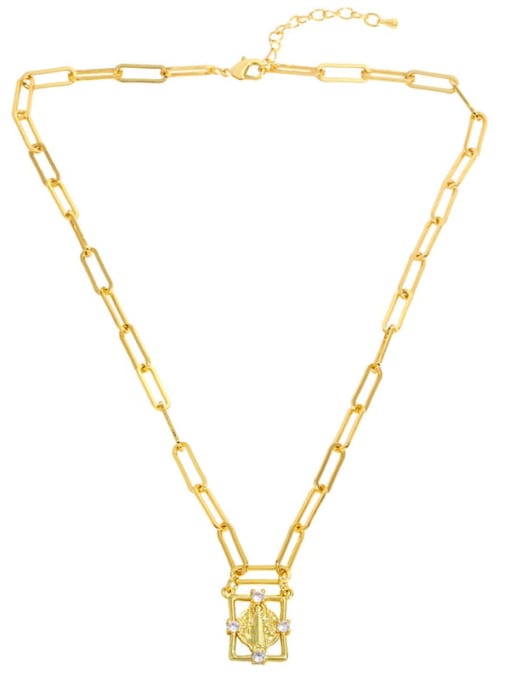 CC Brass Cubic Zirconia Cross Vintage Necklace 3