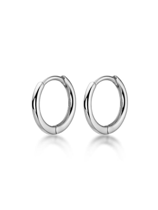 Rosh 925 Sterling Silver Geometric Minimalist Huggie Earring 4