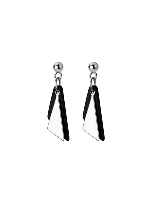 Rosh 925 Sterling Silver Triangle Minimalist Drop Earring 0