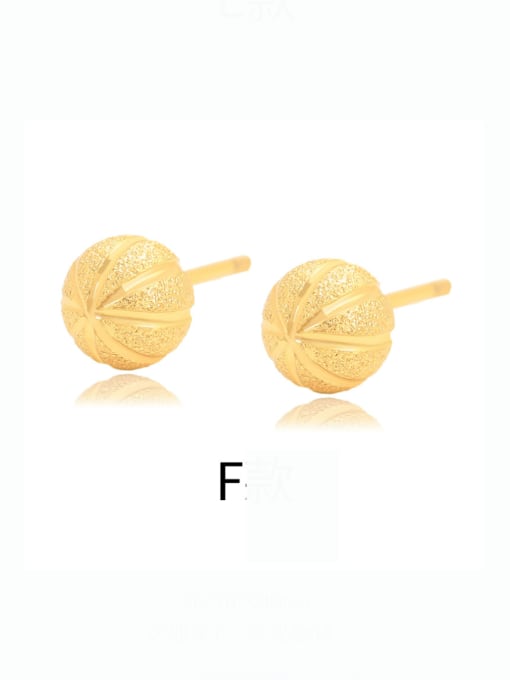 Section f Alloy Round  Ball Minimalist Stud Earring