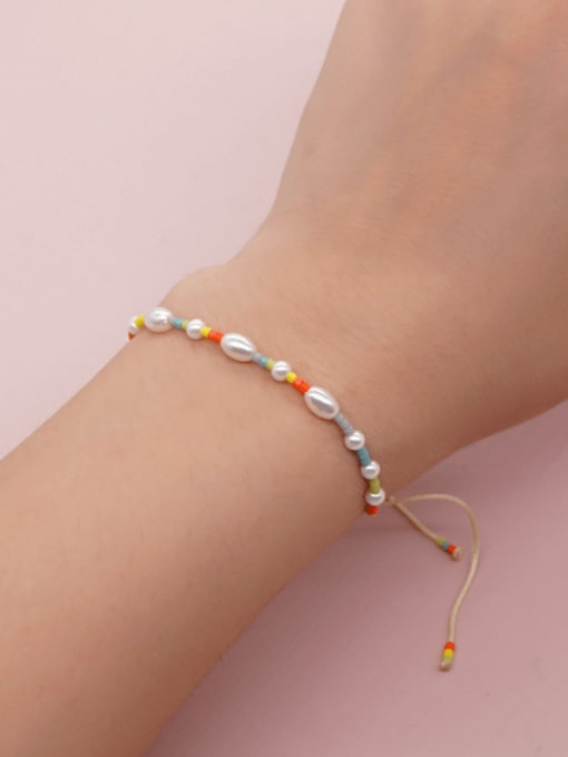 Roxi Zinc Alloy Miyuki Millet Bead Multi Color Geometric Minimalist Adjustable Bracelet 1