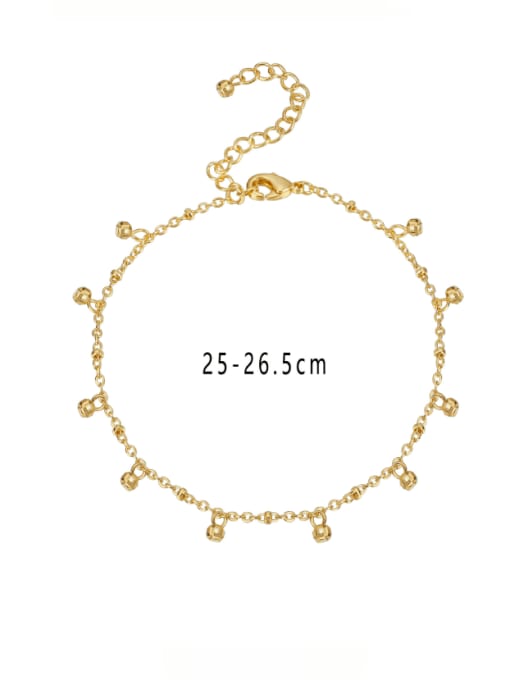 CHARME Brass  Minimalist  Small Round Bead Anklet 2