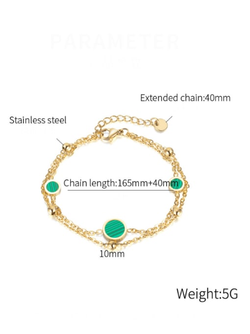 Open Sky Stainless steel Enamel Geometric Minimalist Strand Bracelet 3