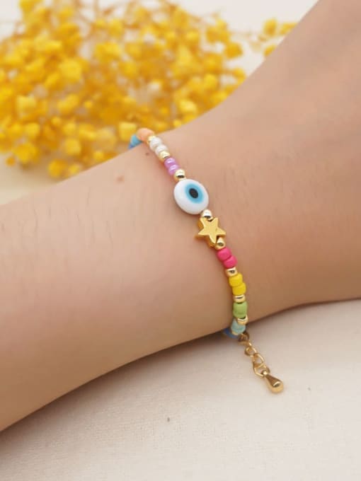MMBEADS Miyuki Millet Bead Multi Color Evil Eye Bohemia  Handmade Beaded Bracelet 1