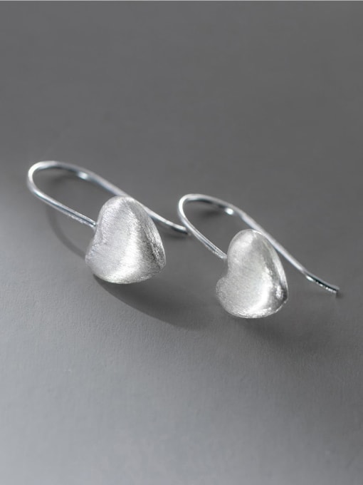Rosh 925 Sterling Silver Heart Minimalist Hook Earring 3