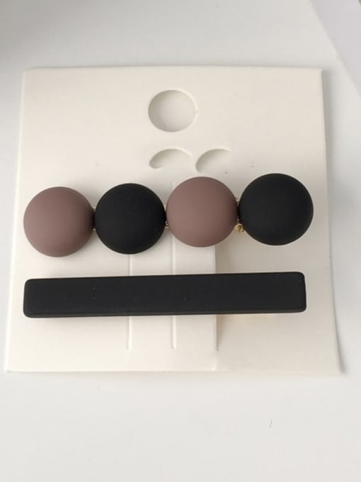 Round coffee black Alloy   Geometric Retro Coffee color Two-piece hairpin set