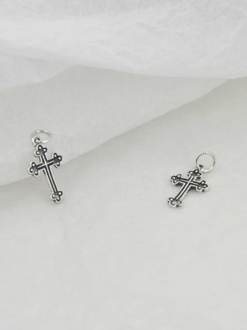 SHUI Vintage Sterling Silver With  Simple Retro  Cross Pendants 1