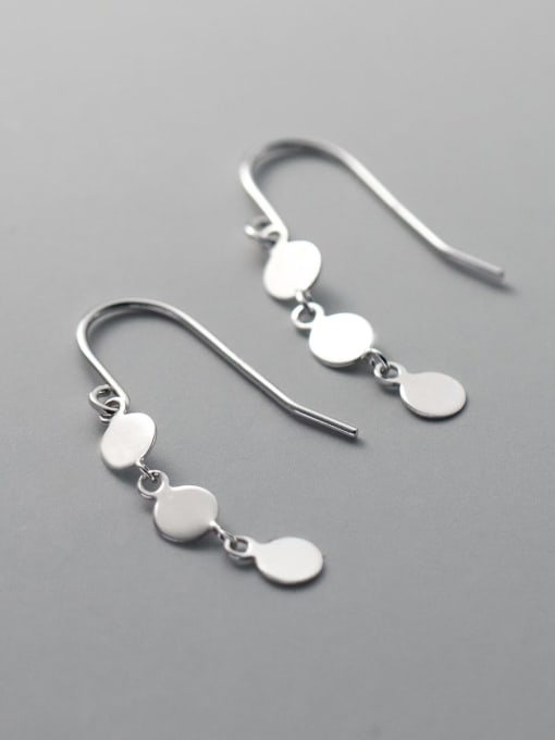 Rosh 925 Sterling Silver Geometric Minimalist Hook Earring 0