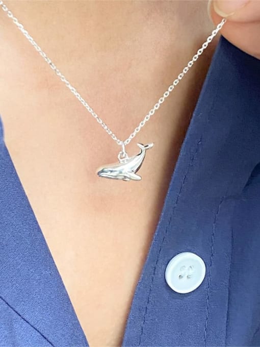 Boomer Cat 925 Sterling Silver Whale Trend Necklace 4