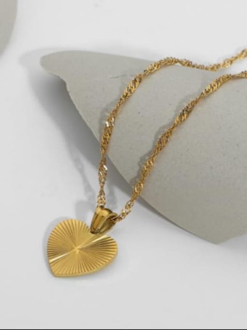 love Titanium Steel Imitation Pearl Heart Vintage Necklace