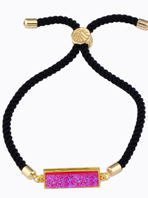 CC Red rope Geometric Minimalist Adjustable Bracelet 4