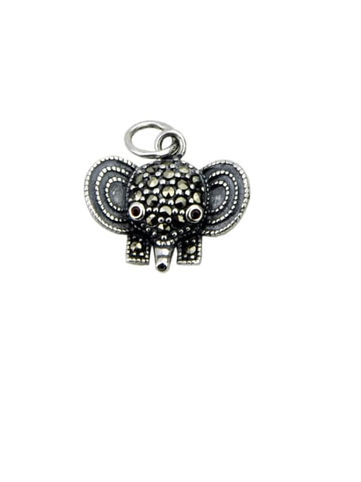 SHUI Vintage Sterling Silver With Vintage Elephant Pendant Diy Accessories 0