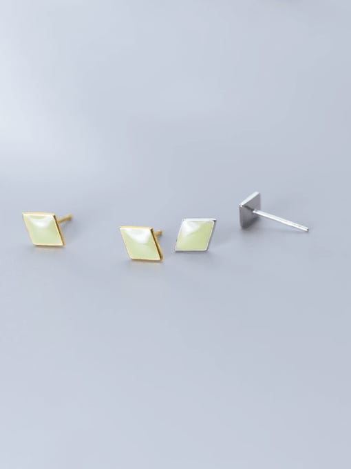 Rosh 925 Sterling Silver Acrylic Geometric Dainty Stud Earring 0