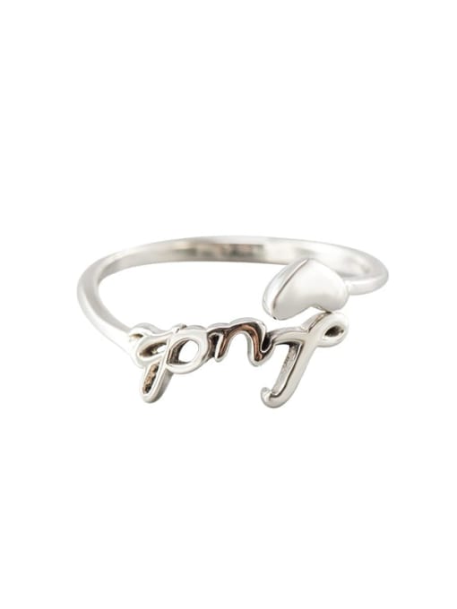 XBOX 925 Sterling Silver Letter Minimalist Band Ring 4