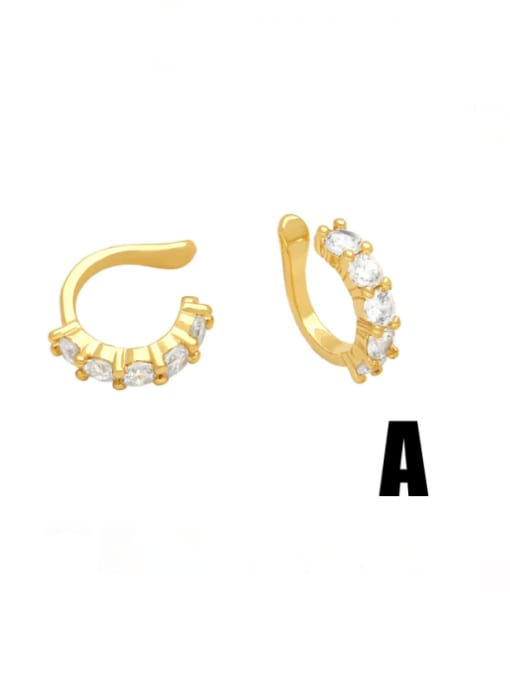 CC Brass Imitation Pearl Geometric Vintage Stud Earring 3