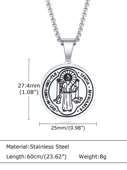 CONG Stainless steel Hip Hop Corrosion Black Oil Pendant 3