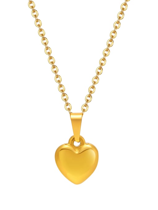 CONG Titanium Steel Heart Minimalist Necklace