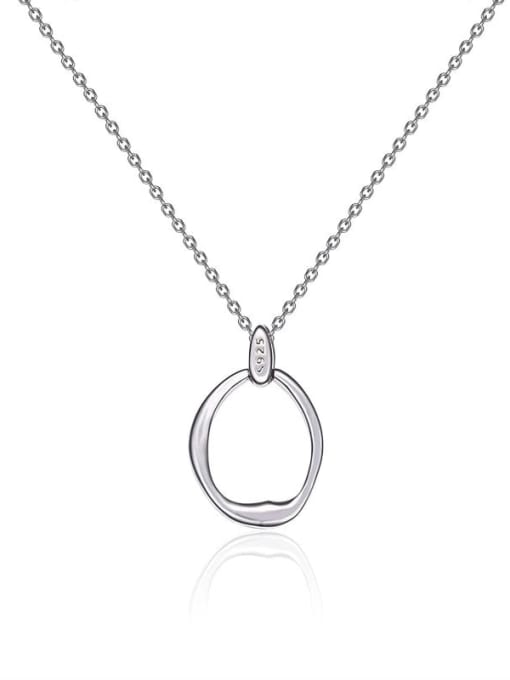 Boomer Cat 925 Sterling Silver Hollow Geometric Minimalist Necklace