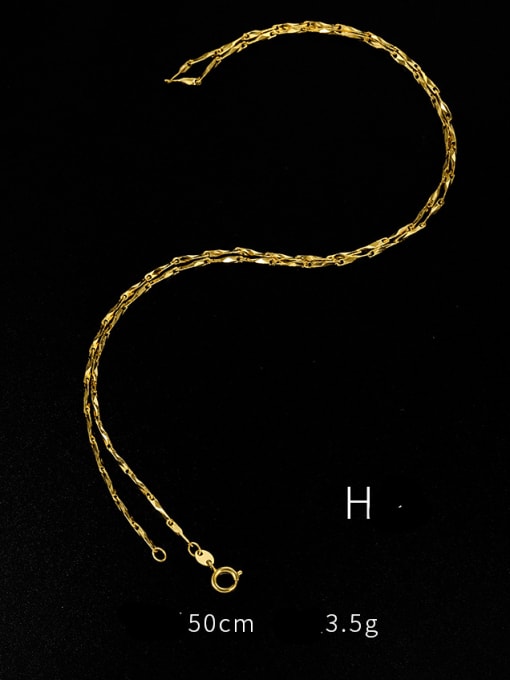 H style 50cm Alloy Geometric Minimalist Bead Chain