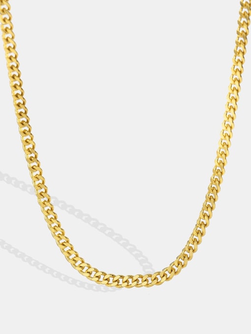 CHARME Brass Holllow Geometric   Chain Vintage Necklace 2