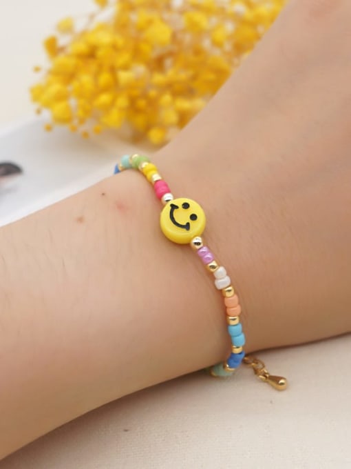 MMBEADS Miyuki Millet Bead Multi Color Acrylic Smiley Bohemia Handmade Beaded Bracelet 1