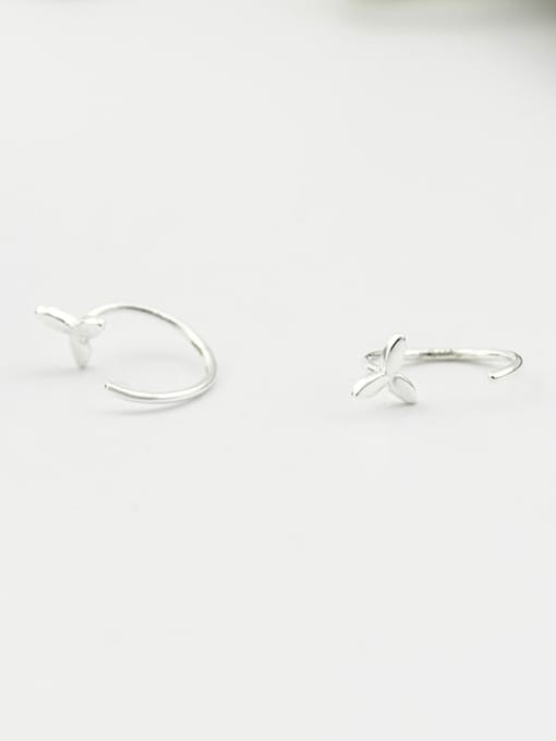 XBOX 925 Sterling Silver Geometric Minimalist Hook Earring 1